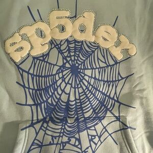 Sp5der hoodie Skyblue